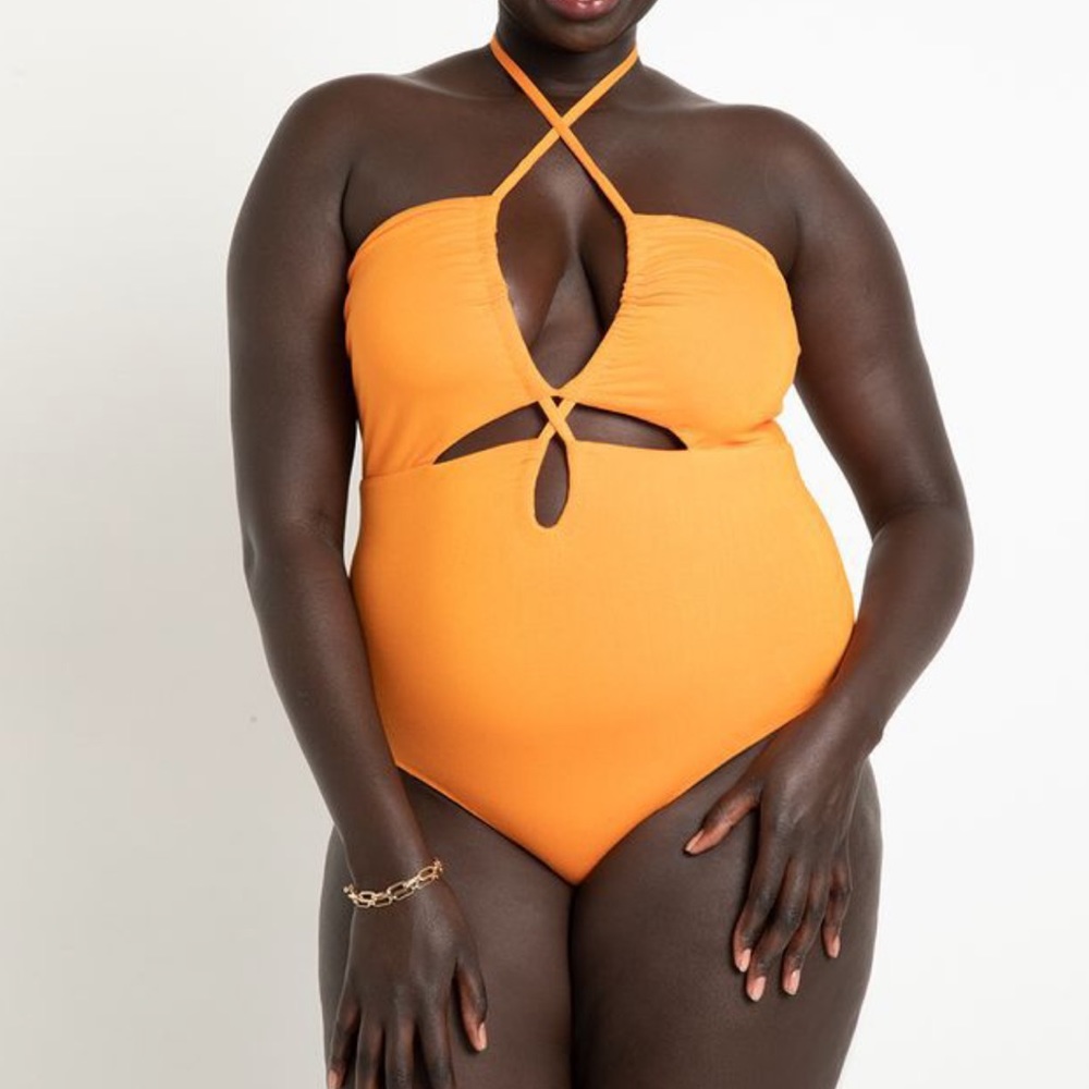 Eloquii cut out halter bodysuit